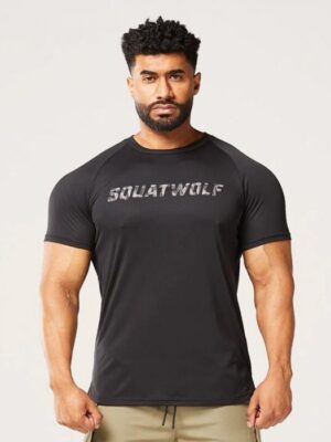 SQUATWOLF Tričko Code Logo Black  S