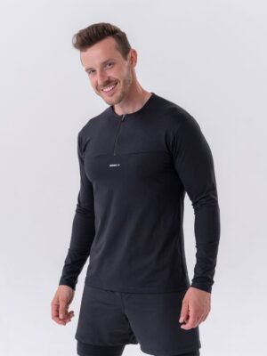 NEBBIA Pánske Tričko Long-Sleeve Layer Up Black  XXLXXL