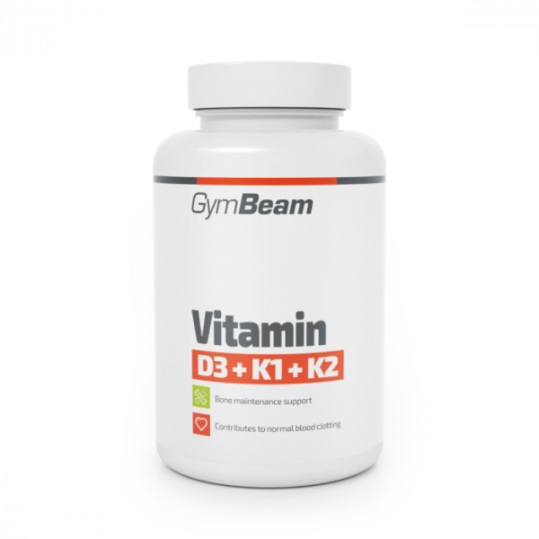 GymBeam Vitamín D3+K1+K2 bez príchute