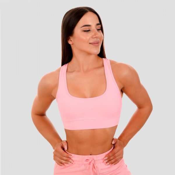 GymBeam Športová podprsenka Mesh Panel pink  MM