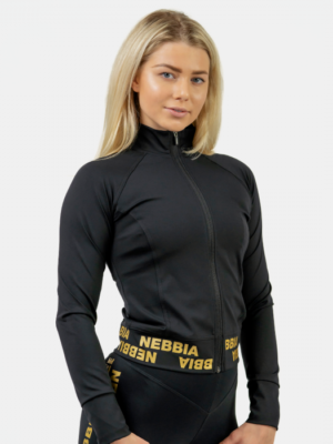 NEBBIA Dámska mikina Intense Warm-Up Black/Gold  XSXS