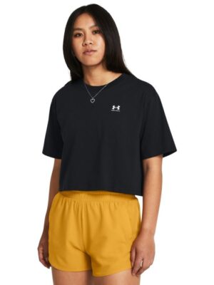 Under Armour Dámske tričko W BOXY CROP LOGO SS Black  XSXS