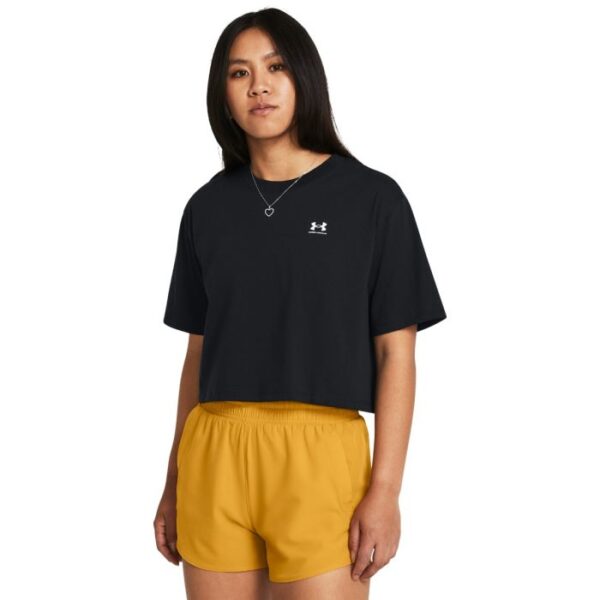 Under Armour Dámske tričko W BOXY CROP LOGO SS Black  XSXS