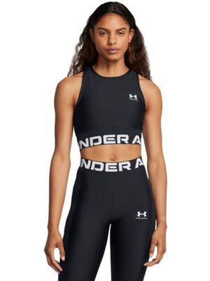 Under Armour Dámsky top HeatGear Rib Tank Black  XSXS