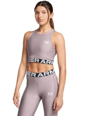 Under Armour Dámsky top HeatGear Rib Tank Grey  XSXS