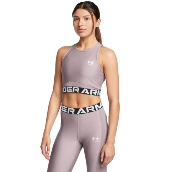 Under Armour Dámsky top HeatGear Rib Tank Grey  XSXS