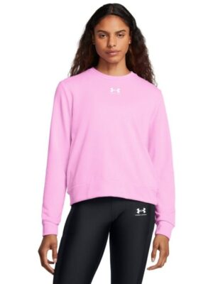 Under Armour Dámska mikina Rival Terry Crew Pink  XSXS