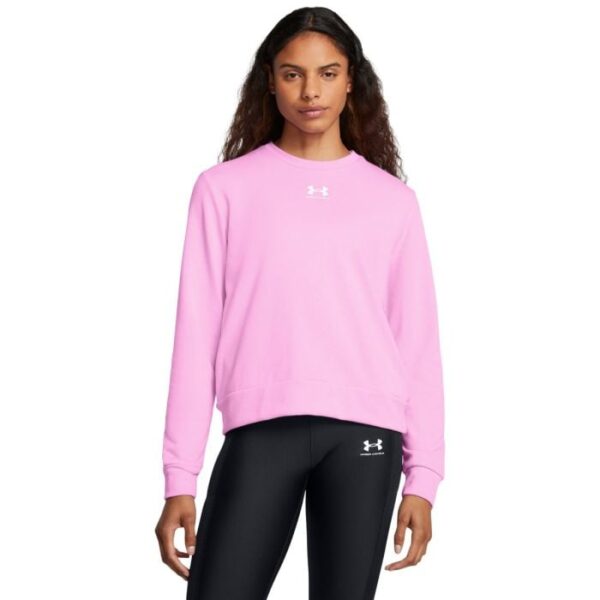 Under Armour Dámska mikina Rival Terry Crew Pink  XSXS