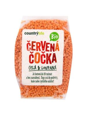 COUNTRY LIFE Šošovica červená celá lúpaná BIO 14 x 500 g