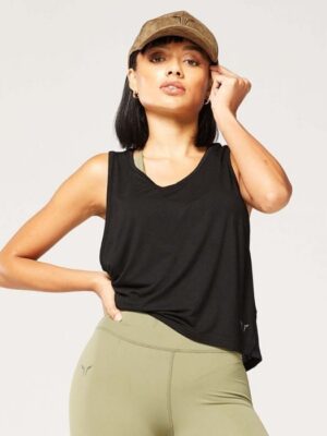 SQUATWOLF Dámske tielko Code Mesh Back Crop Black  XL