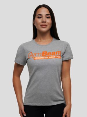 GymBeam Dámske tričko Stronger Together T-shirt Grey  XSXS