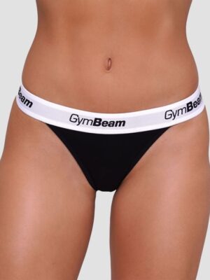 GymBeam Nohavičky Tanga 3Pack Black  XLXL