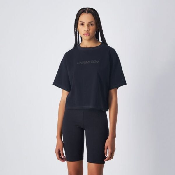 Champion Dámske tričko Cropped Black  XSXS