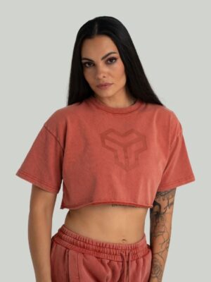 STRIX Dámske tričko CropTop Washed Terra  XSXS