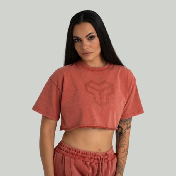 STRIX Dámske tričko CropTop Washed Terra  XSXS