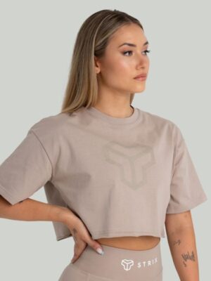 STRIX Dámske tričko CropTop Taupe  XLXL